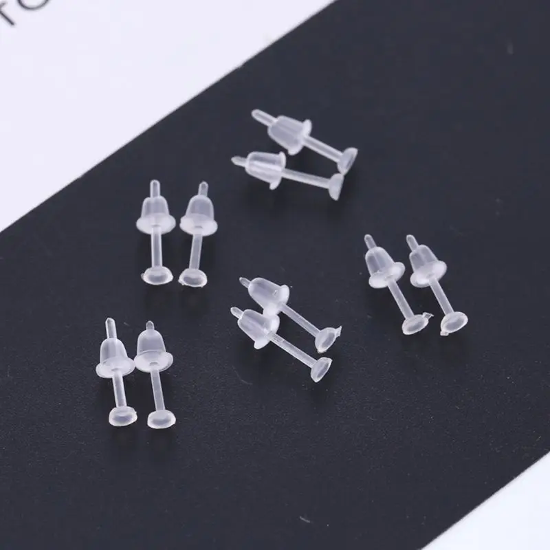 69HB 100 Set Hypoallergenic Simple Plastic Earrings Clear Ear Pins Needle and Resin Earring Backs DIY Ear Accessories
69HB 100 Set Hypoallergenic Simple Plastic Earrings Clear Ear Pins Needle and Resin Earring Backs DIY Ear Accessories