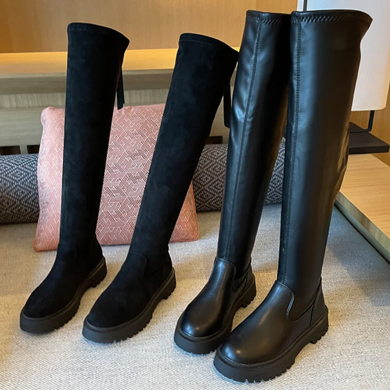 New Brand Designer Thigh High Boots Women Slim Warm Platform Shoes Trend Winter Long Women's Boots Fashion Over The Knee Boots
New Brand Designer Thigh High Boots Women Slim Warm Platform Shoes Trend Winter Long Women's Boots Fashion Over The Knee Boots