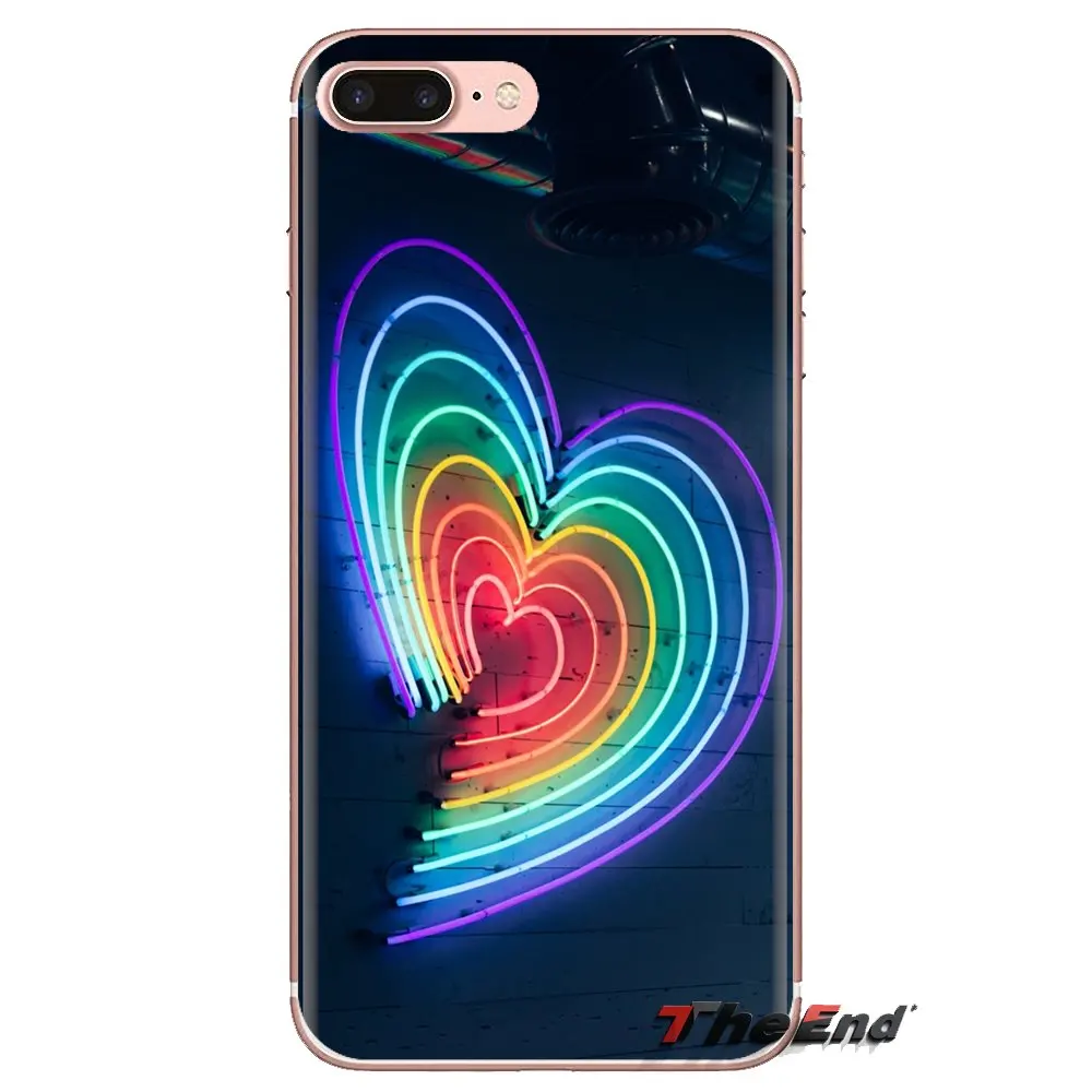 Мягкие прозрачные чехлы покрытия обои неоновая вывеска для huawei G7 G8 P7 P8 P9 Lite Honor 4C 5X