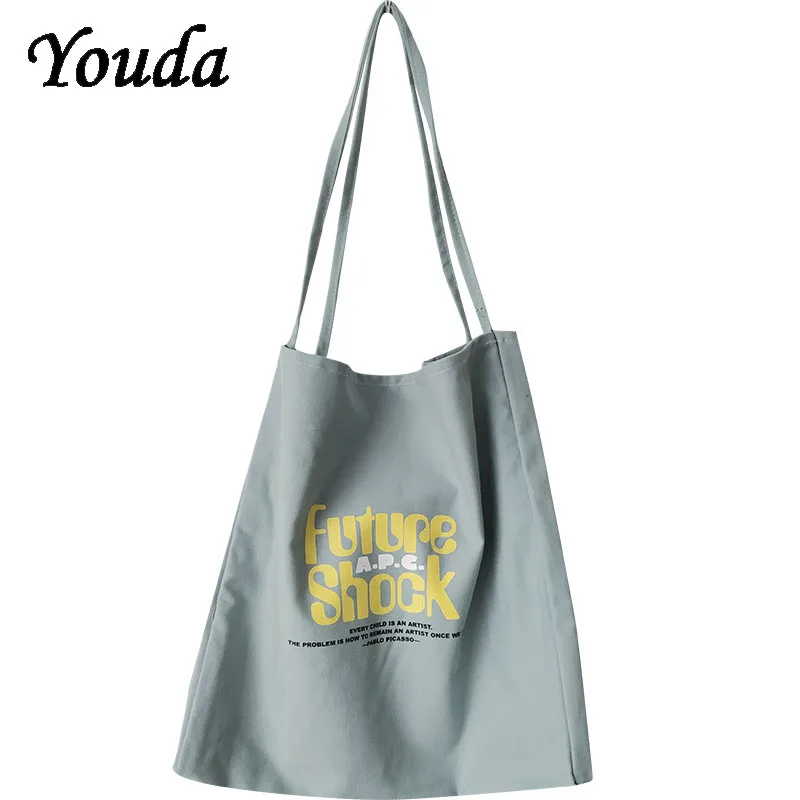Women's Canvas Shoulder Bag INS Student Candy Color Letter Female Handbag School Bag Girls Large Capacity Reusable Shopping Bag
Women's Canvas Shoulder Bag INS Student Candy Color Letter Female Handbag School Bag Girls Large Capacity Reusable Shopping Bag