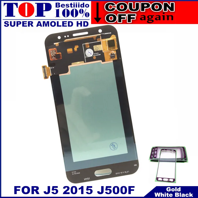 100% протестированный супер AMOLED ЖК для Samsung Galaxy J5 2015 j500 J500F J500FN J500H J500M дисплей