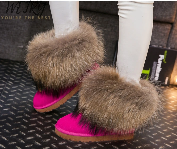 Women Boots Genuine Leather Real Fox Fur Brand Winter Shoes Warm Black Round Toe Casual Plus Size Female Snow Boots New Arrival
Women Boots Genuine Leather Real Fox Fur Brand Winter Shoes Warm Black Round Toe Casual Plus Size Female Snow Boots New Arrival