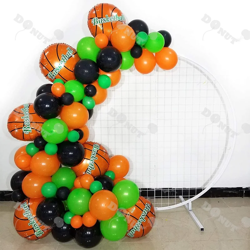 90 Pcs party basketball aluminum wrap balloon wreath arch kit black orange green latex balloon aluminum foil balloon
90 Pcs party basketball aluminum wrap balloon wreath arch kit black orange green latex balloon aluminum foil balloon