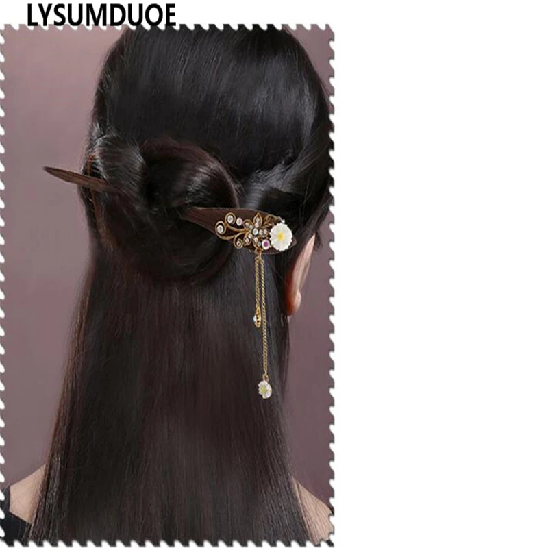 Retro Women Classical Hairpin Girls Hair Accessories Little Daisy Flower Tassel Hair Grips Wedding Bridal Vintage Wood Hairclip
Retro Women Classical Hairpin Girls Hair Accessories Little Daisy Flower Tassel Hair Grips Wedding Bridal Vintage Wood Hairclip