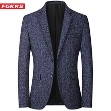 FGKKS 2023 Spring Autumn Blazers Men Fashion Slim Casual Business Handsome Suits Brand Mens Blazers Tops