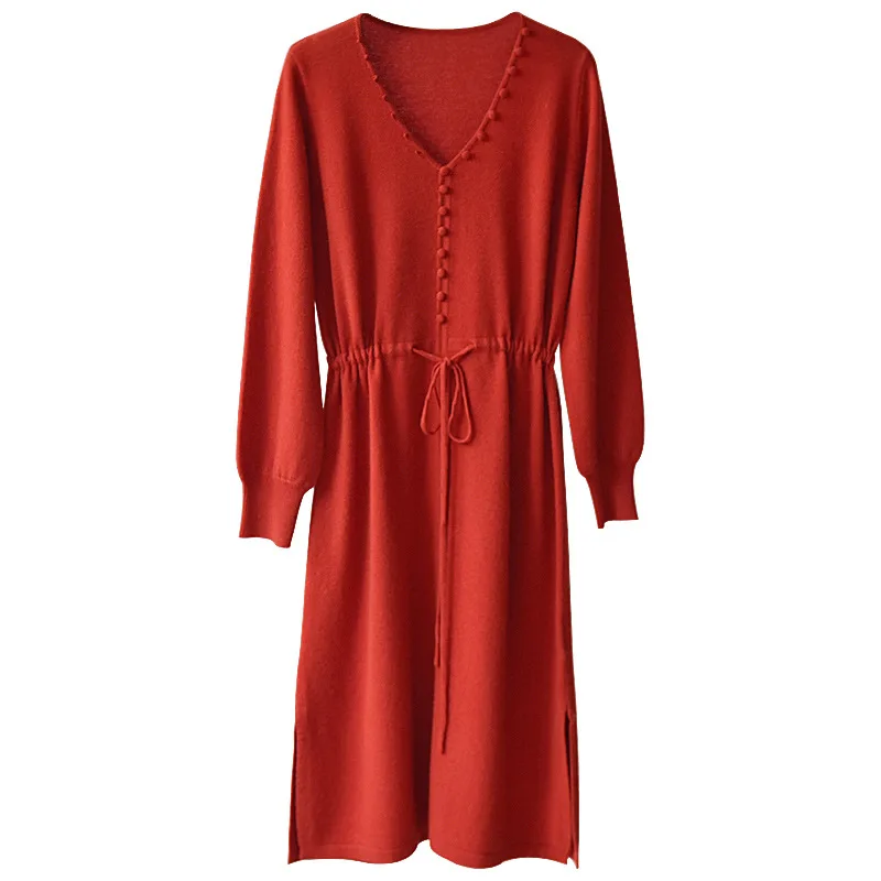 button New Peach collar cashmere for women s wear slim Knit bottomed loose Long Sleeve Dress
button New Peach collar cashmere for women s wear slim Knit bottomed loose Long Sleeve Dress