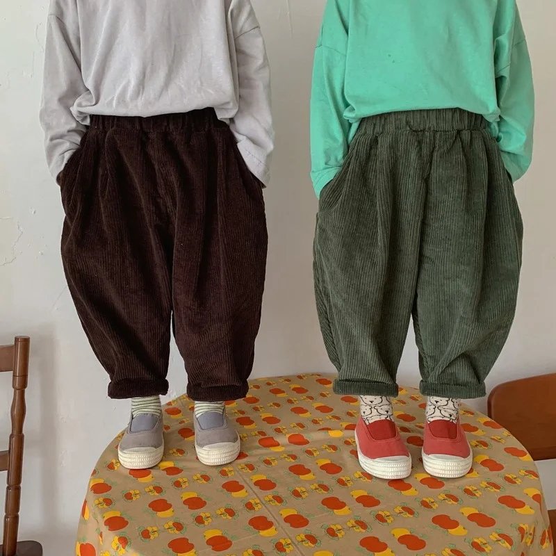 Autumn New Kids Clothes Corduroy Pants Solid Boys Trousers Korean Girls Ankle Length Pants
Autumn New Kids Clothes Corduroy Pants Solid Boys Trousers Korean Girls Ankle Length Pants