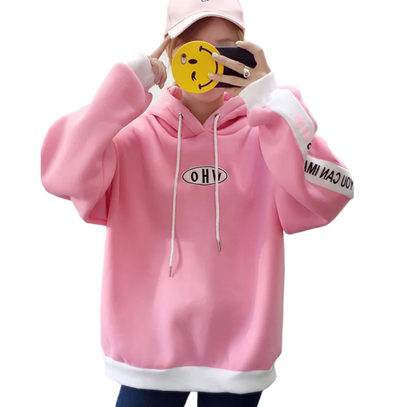 ZunLunOuBa 2020 autumn winter thick pink letters print long sleeved sweatshirt loose splice hoodie coat women clothing
ZunLunOuBa 2020 autumn winter thick pink letters print long sleeved sweatshirt loose splice hoodie coat women clothing