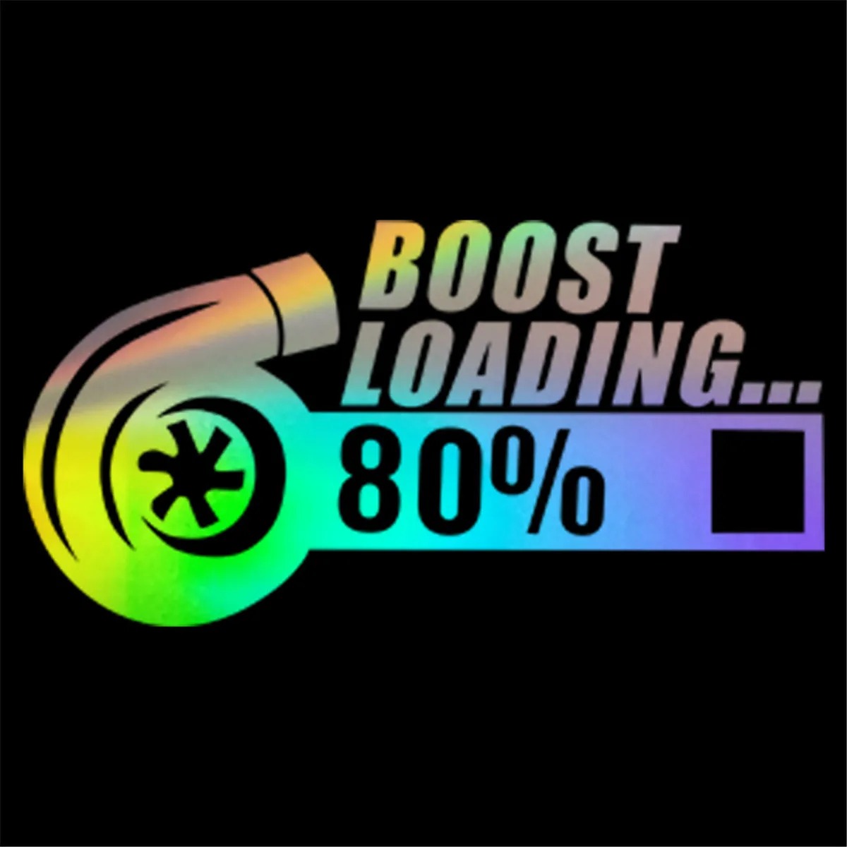 Car Sticker TURBO BOOST LOADING Funny Van Window Bumper JDM DUB PUG Automobiles Motorcycles Vinyl Decals 18cm*9cm | Автомобили и