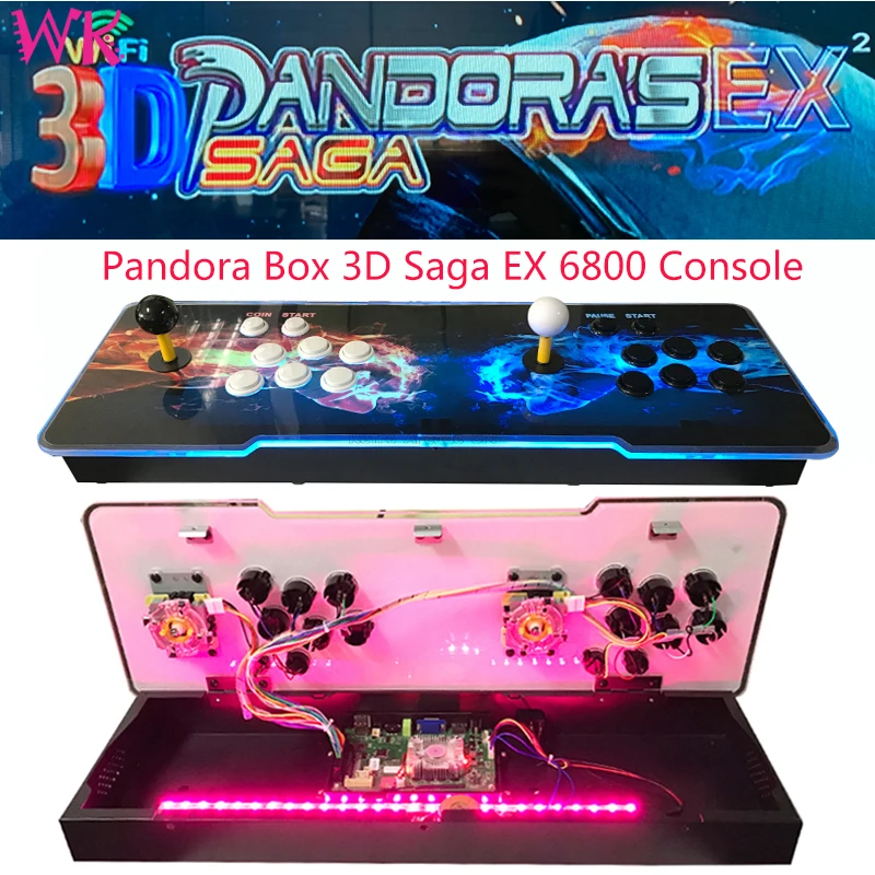 Pandora 3D WIFI EX SAGA Arcade Box 6800 in 1 Console Save Function Multiplayer Joysticks Arcade Game Cabinet 4 Players
Pandora 3D WIFI EX SAGA Arcade Box 6800 in 1 Console Save Function Multiplayer Joysticks Arcade Game Cabinet 4 Players