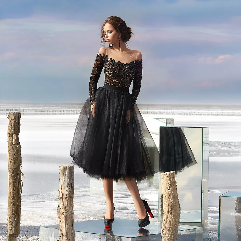 Vintage Tulle Short Prom Dress Ankle Length With Long Sleeves Evening Party Gown At Dinner Lace Vestido Plus Size De Festa Plus
Vintage Tulle Short Prom Dress Ankle Length With Long Sleeves Evening Party Gown At Dinner Lace Vestido Plus Size De Festa Plus
