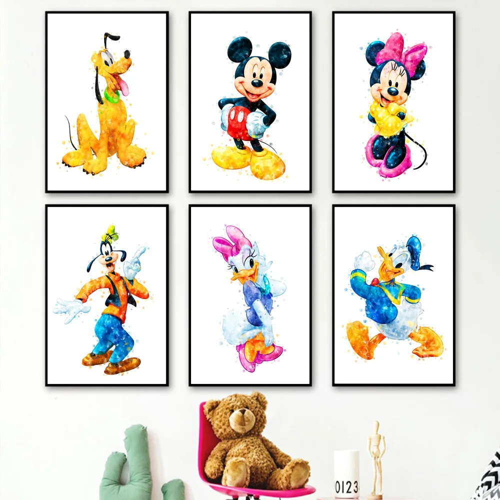 Disney Art Mickey Mouse And Donald Duck Watercolour Cartoon Wall Pictures On Canvas Prints Kids Room Decorative Poster Painting
Disney Art Mickey Mouse And Donald Duck Watercolour Cartoon Wall Pictures On Canvas Prints Kids Room Decorative Poster Painting