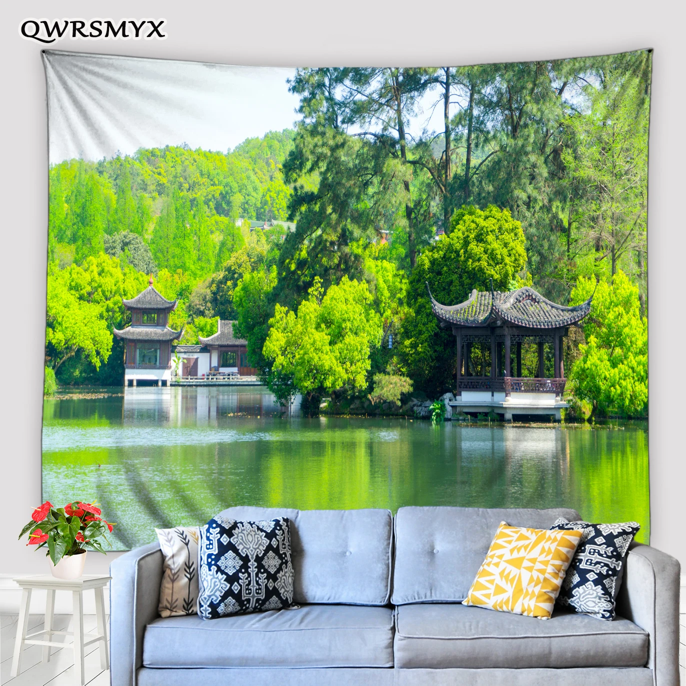 Classical Lakeside Architecture Forest Garden Scenery Tapestry Landscape Wall Hanging Home Living Room Decor Wall Tapestries
Classical Lakeside Architecture Forest Garden Scenery Tapestry Landscape Wall Hanging Home Living Room Decor Wall Tapestries
