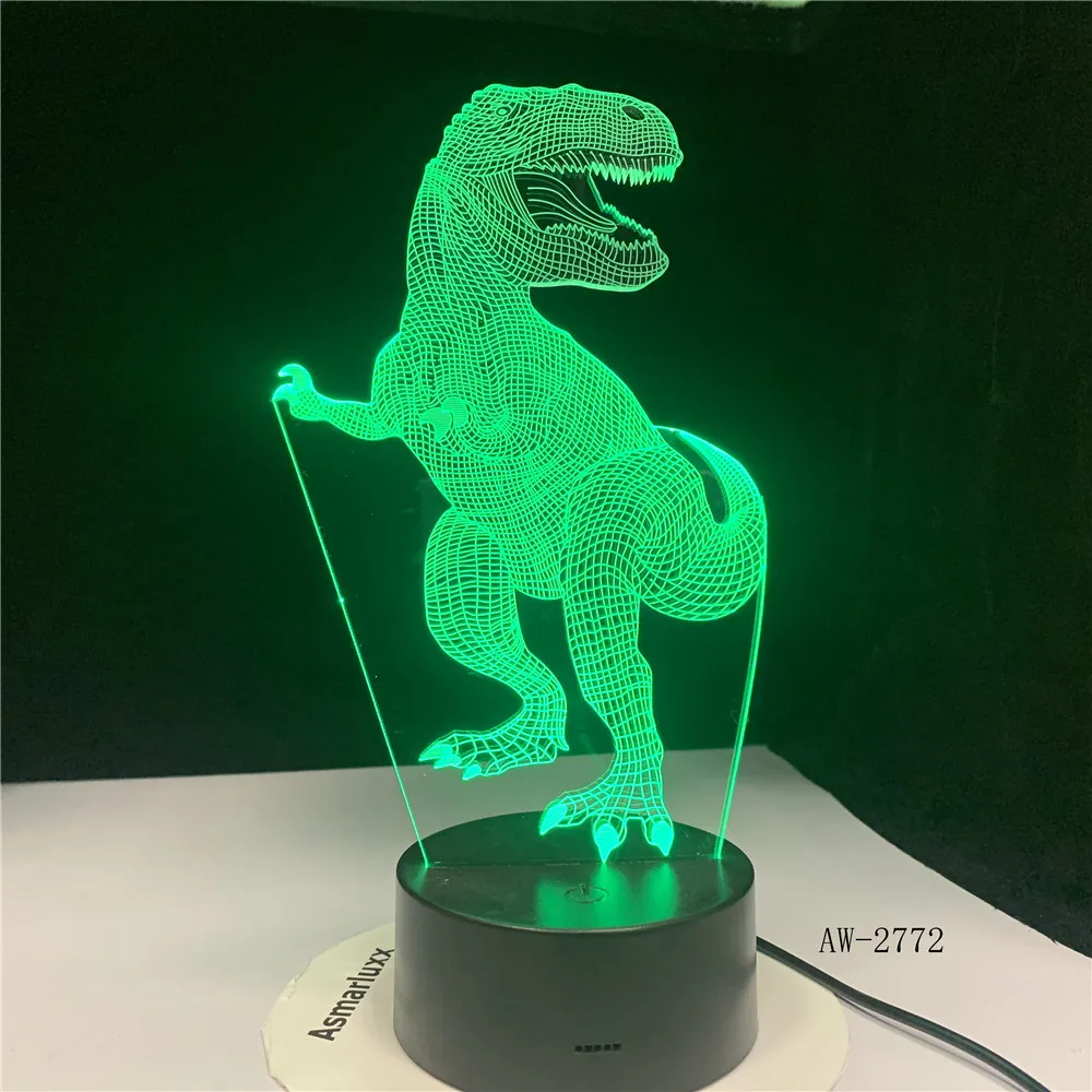 Dinosaur 3D Light 7 Color Led Night Lamps For Kids Touch Led Usb Table Lampara Lamp Baby Sleeping light Office Light AW-2772 
Dinosaur 3D Light 7 Color Led Night Lamps For Kids Touch Led Usb Table Lampara Lamp Baby Sleeping light Office Light AW-2772