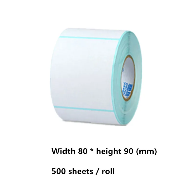 Width 80* height 90mm thermal printer label paper blank 500 sheets / roll product price barcode QR code waterproof sticker
Width 80* height 90mm thermal printer label paper blank 500 sheets / roll product price barcode QR code waterproof sticker