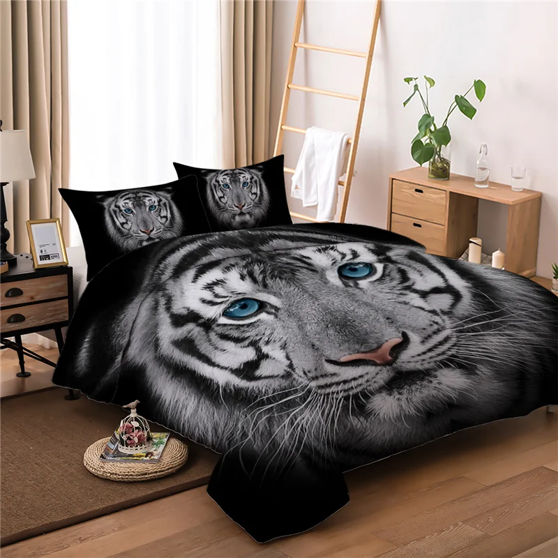 3D Tiger Printed Bed Linen Black Animal Queen King Size Bedding Set Twin Full Single Double Duvet Cover Set For Child Boy Adults
3D Tiger Printed Bed Linen Black Animal Queen King Size Bedding Set Twin Full Single Double Duvet Cover Set For Child Boy Adults