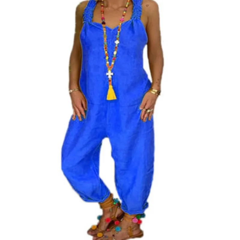 5XL Elegant Jumpsuit Women Summer Loose Casual Overalls Women Straps Open Back Female Outfits Plus Size Streetwear Fashion Girls
5XL Elegant Jumpsuit Women Summer Loose Casual Overalls Women Straps Open Back Female Outfits Plus Size Streetwear Fashion Girls
