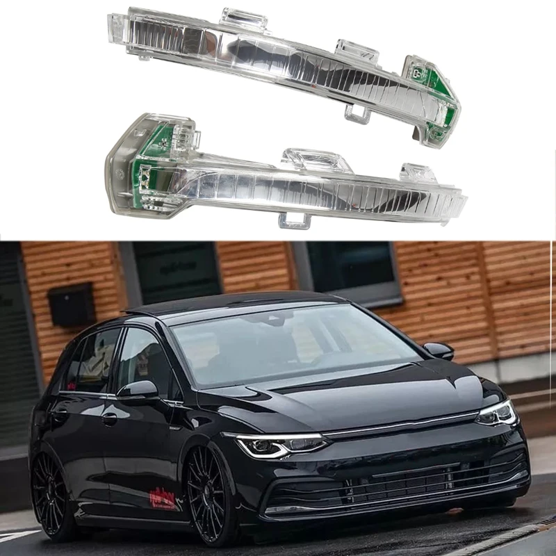 Car Rear View Side Mirror LED Turn Signal Indicator Light for Golf MK8 2020 - 2021
Car Rear View Side Mirror LED Turn Signal Indicator Light for Golf MK8 2020 - 2021