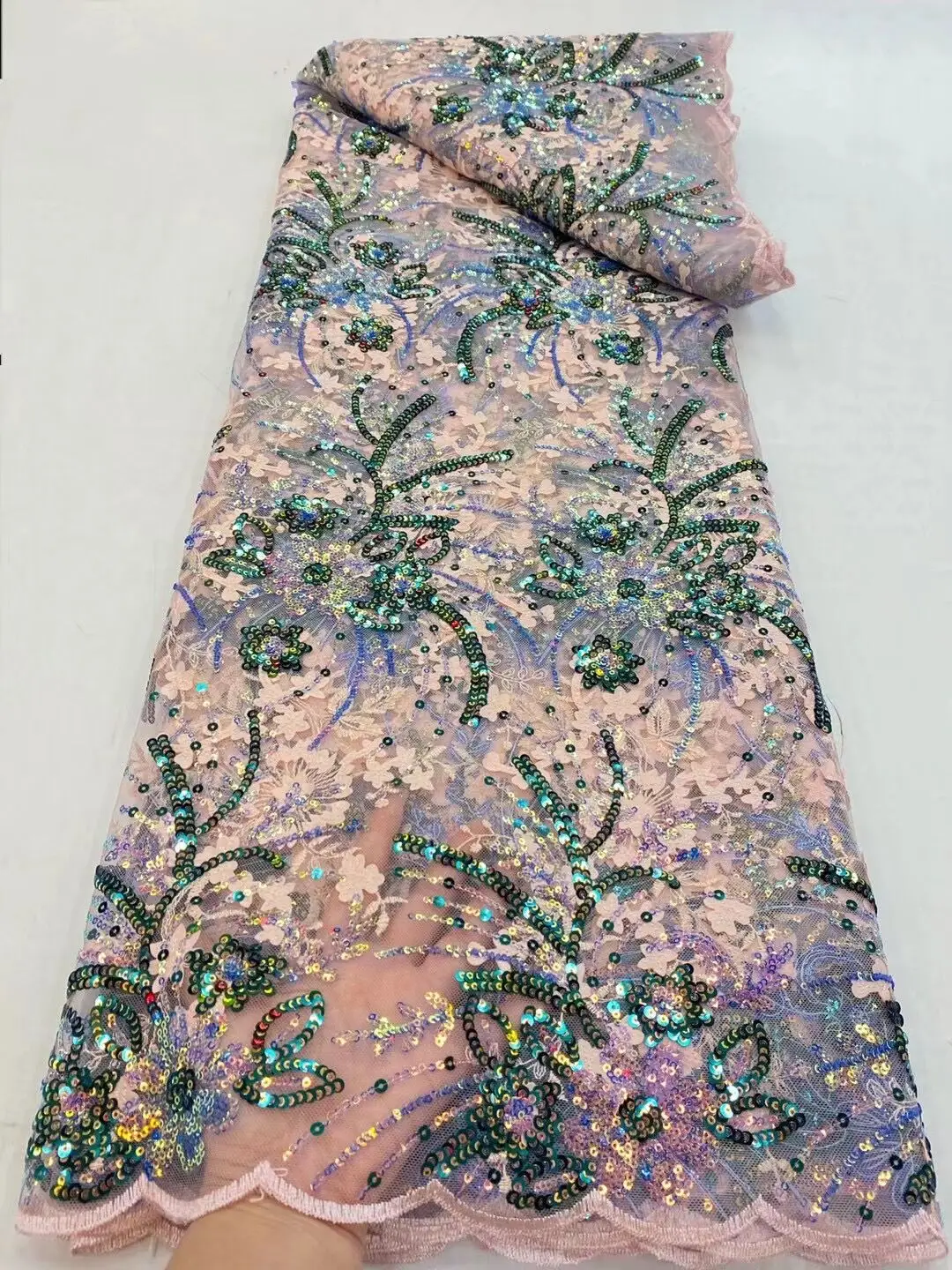 African French 3D Tulle Lace Fabric 2021 High Quality Lace With Sequins Nigerian Lace Fabrics For Wedding Dress Sewing
African French 3D Tulle Lace Fabric 2021 High Quality Lace With Sequins Nigerian Lace Fabrics For Wedding Dress Sewing