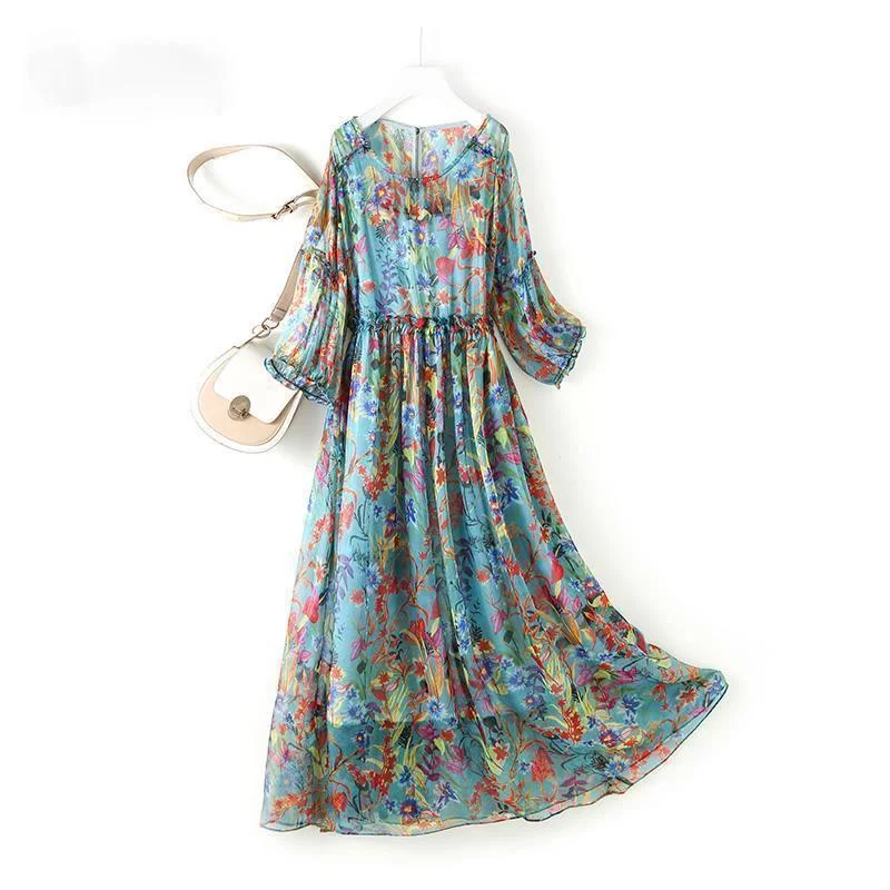 Летнее платье высокого качества 100% шелковые платья для женщин Повседневное Цветочное платье миди женское элегантное тонкое платье 2021 Vestidos ...
Летнее платье высокого качества 100% шелковые платья для женщин Повседневное Цветочное платье миди женское элегантное тонкое платье 2021 Vestidos ...