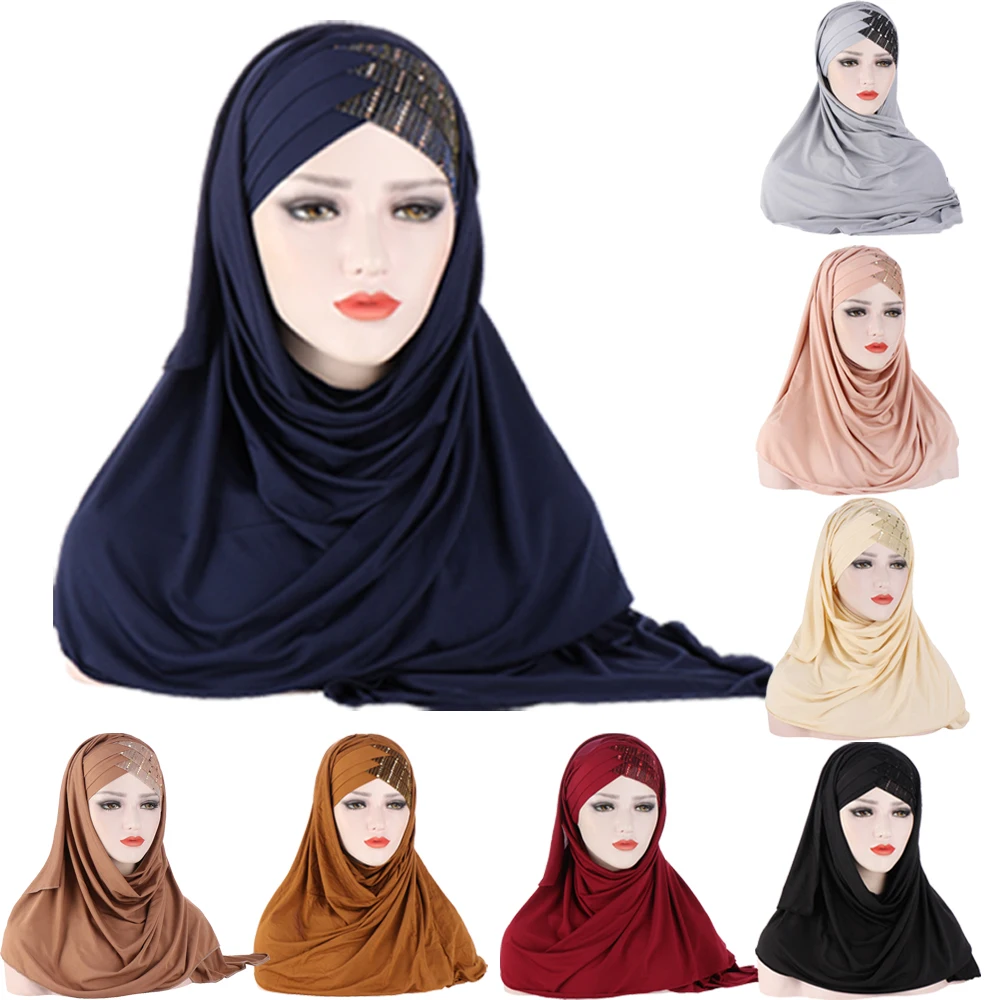 One Piece Muslim Women Ladies Pull On Ready Made Instant Shawl Hijab Scarf Islamic Headscarf Sequin Cross Prayer Hooded Wrap Cap
One Piece Muslim Women Ladies Pull On Ready Made Instant Shawl Hijab Scarf Islamic Headscarf Sequin Cross Prayer Hooded Wrap Cap