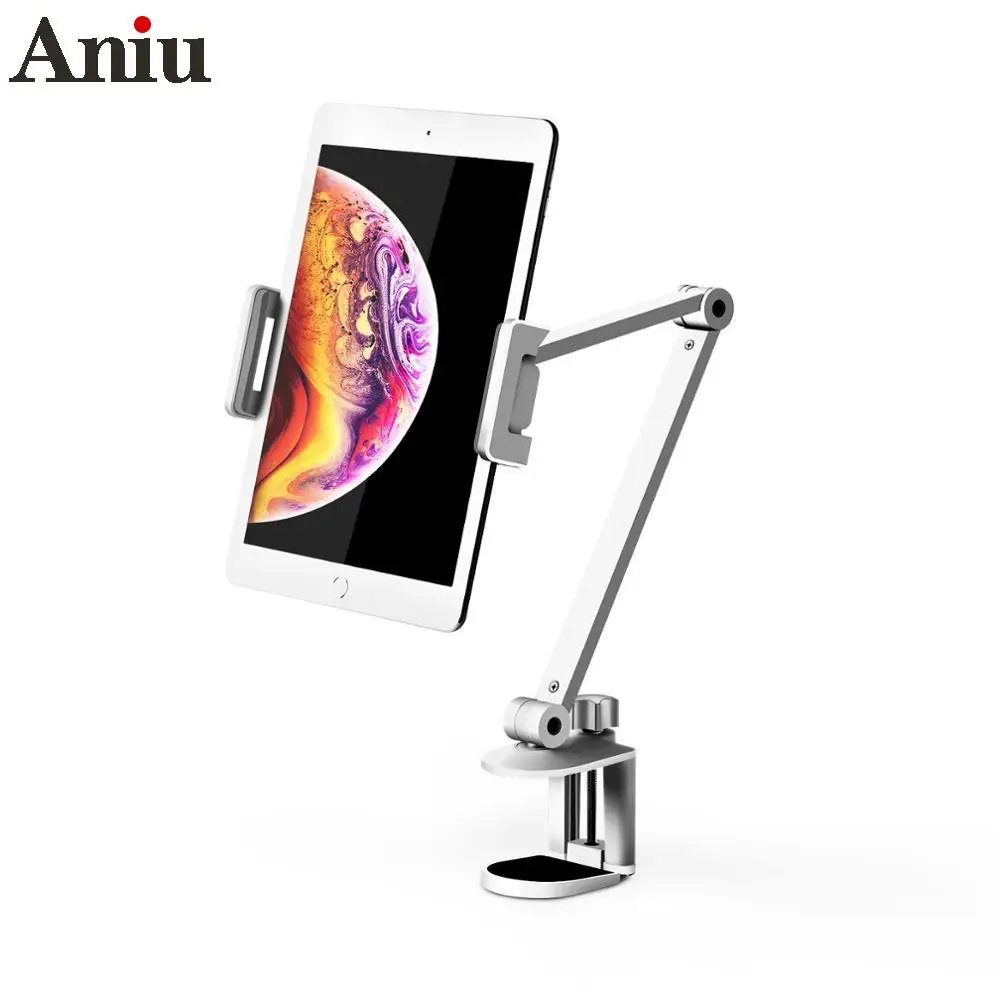 Tablet Stand Rotating Long Arm Mobile Phone Holder Height/Angle Adjustable Aluminium Alloy Tablet Mount for 4-13'' iPhone iPad
Tablet Stand Rotating Long Arm Mobile Phone Holder Height/Angle Adjustable Aluminium Alloy Tablet Mount for 4-13'' iPhone iPad