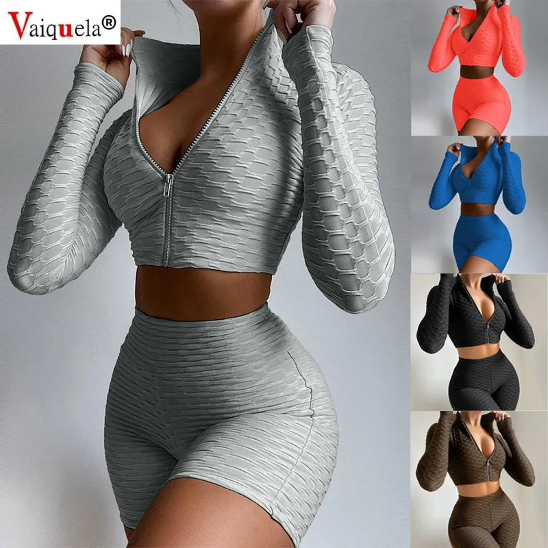 Women's yoga wear fashion solid long-sleeved casual sports suit women Fitness running clothes Long-sleeved tights 2-piece set
Women's yoga wear fashion solid long-sleeved casual sports suit women Fitness running clothes Long-sleeved tights 2-piece set