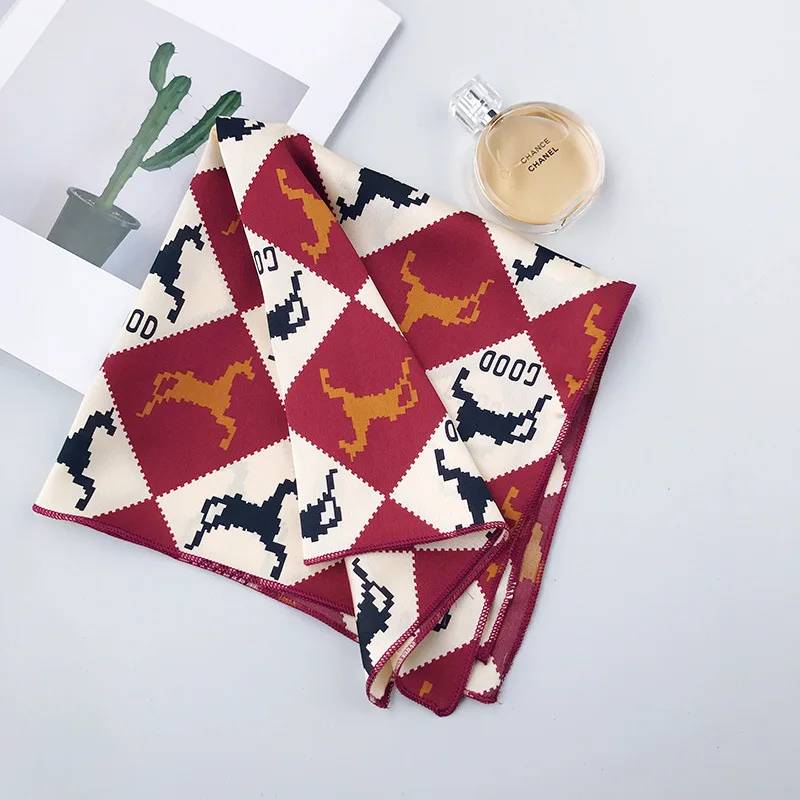 New 50cm Satin Small Square Scarf Silk Scarf Female Print Geometric Pattern Wild Decoration Small Scarf Scarf Scarfs For Ladies
New 50cm Satin Small Square Scarf Silk Scarf Female Print Geometric Pattern Wild Decoration Small Scarf Scarf Scarfs For Ladies