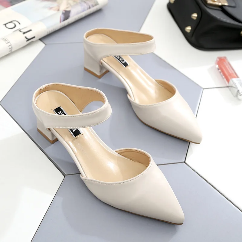 New Summer Women Sandals Wedding Dress Shoes Pointed Toe Woman Slippers 4.5cm Med Heels Dress Shoe Sandalias Mujer Rome
New Summer Women Sandals Wedding Dress Shoes Pointed Toe Woman Slippers 4.5cm Med Heels Dress Shoe Sandalias Mujer Rome
