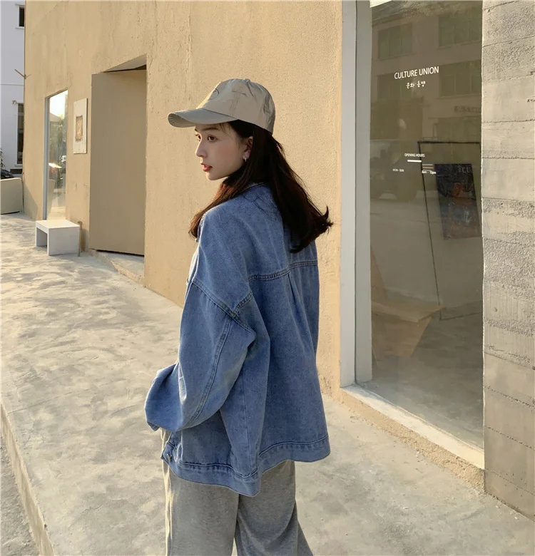 Women's Autumn Korean Versatile Loose Loose Denim Jacket Lazy Fashion Solid Color Denim Coat Women Cowboy Loose Jeans Coats
Women's Autumn Korean Versatile Loose Loose Denim Jacket Lazy Fashion Solid Color Denim Coat Women Cowboy Loose Jeans Coats