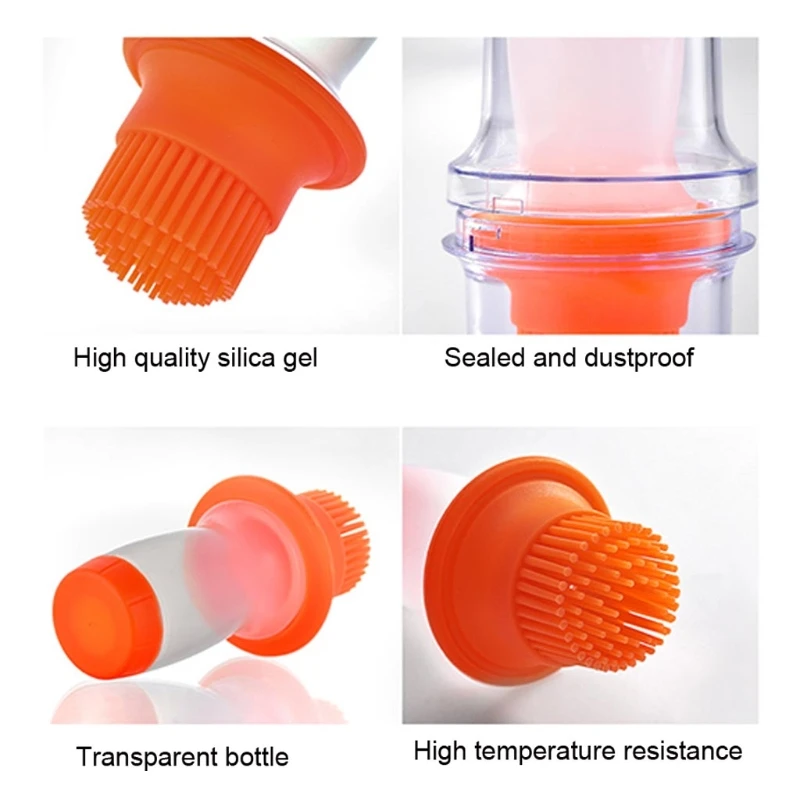 Portable Silicone Oil Brush Bottle Barbecue Brush with Protective Cover Heat Resistant Baking Tools Pastry BBQ Outdoor H051
Portable Silicone Oil Brush Bottle Barbecue Brush with Protective Cover Heat Resistant Baking Tools Pastry BBQ Outdoor H051