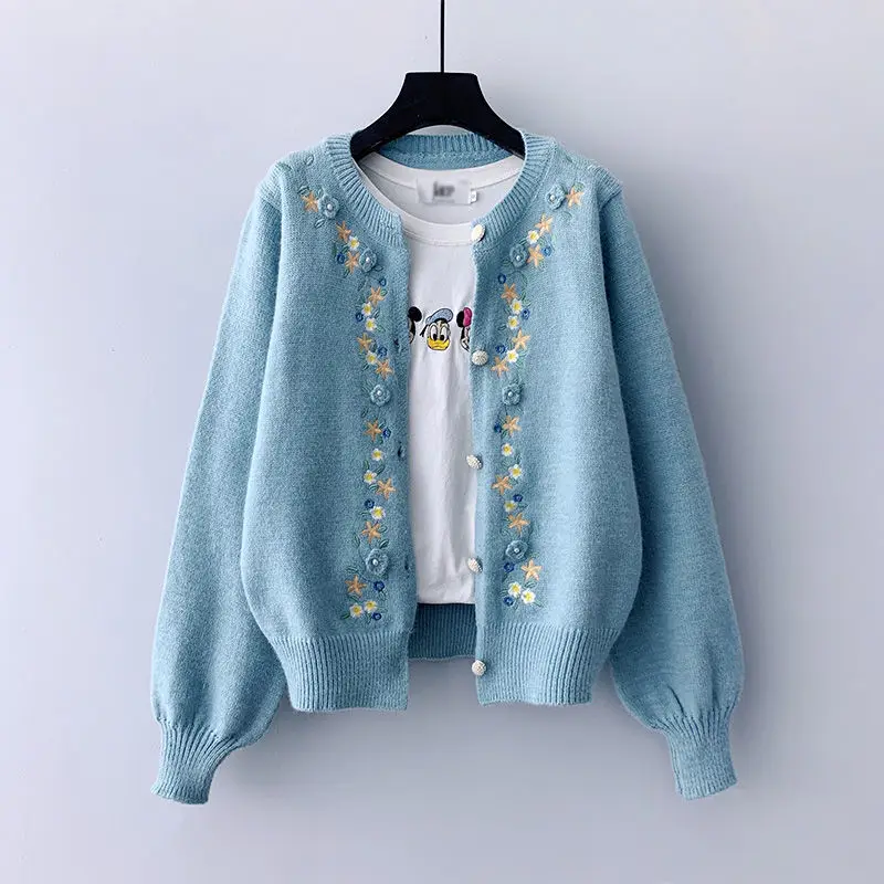 EBAIHUI Cardigan for Women Solid Floral Embroidered O-neck Sweater Coat Elegant Loose Cardigans Knitted Preppy Button Up Top
EBAIHUI Cardigan for Women Solid Floral Embroidered O-neck Sweater Coat Elegant Loose Cardigans Knitted Preppy Button Up Top