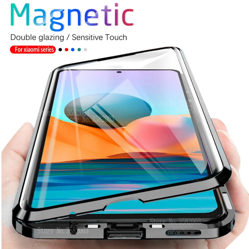 360° Magnetic Flip Case For Xiaomi Redmi Note 10 Pro redmy note10 10pro not10 s note10pro Double-Sided Glass Metal Bumper Cover
360° Magnetic Flip Case For Xiaomi Redmi Note 10 Pro redmy note10 10pro not10 s note10pro Double-Sided Glass Metal Bumper Cover