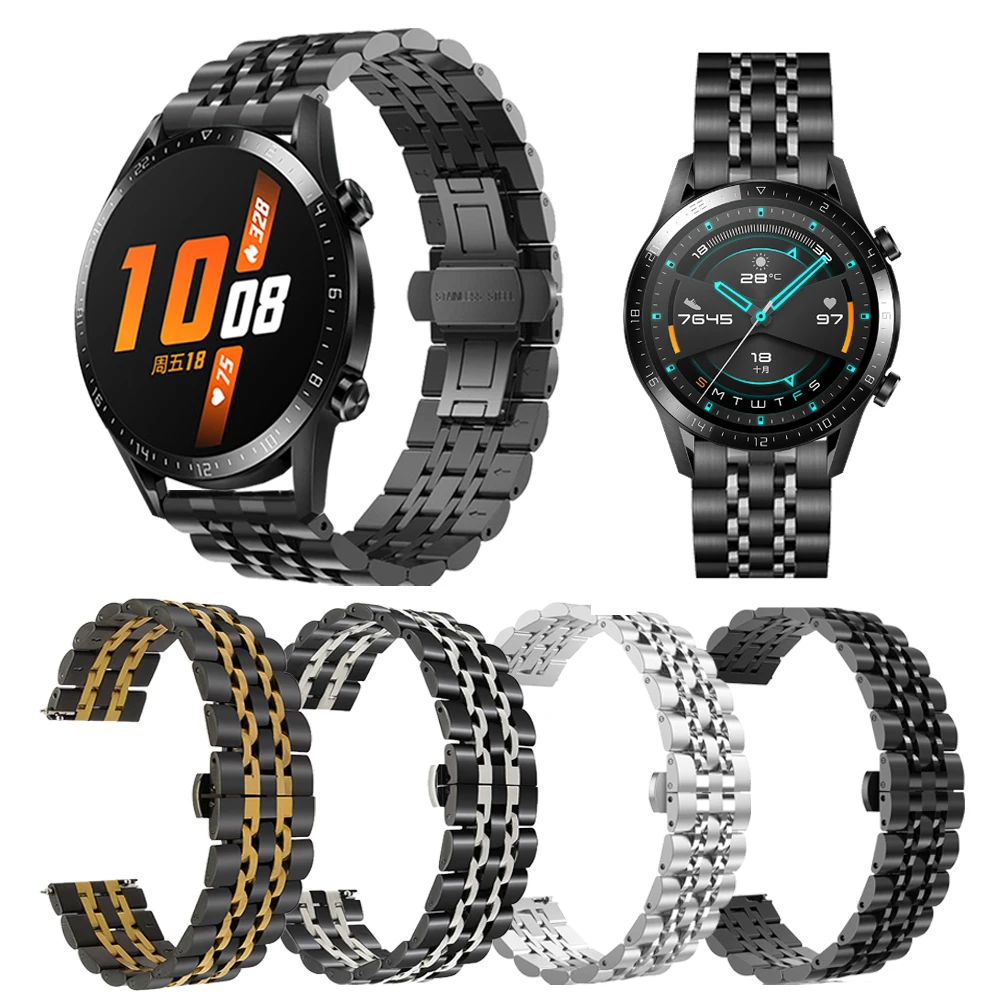 Браслет из нержавеющей стали для HUAWEI WATCH GT 2 / Active 46 мм|Смарт-аксессуары| |