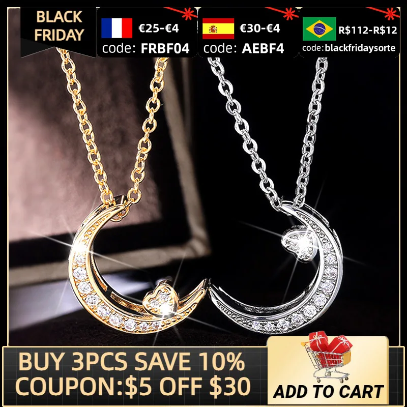 2021 New Trendy Moon Heart 925 Sterling Silver Necklaces for Women Anniversary Gift Jewelry Wholesale X6459
2021 New Trendy Moon Heart 925 Sterling Silver Necklaces for Women Anniversary Gift Jewelry Wholesale X6459