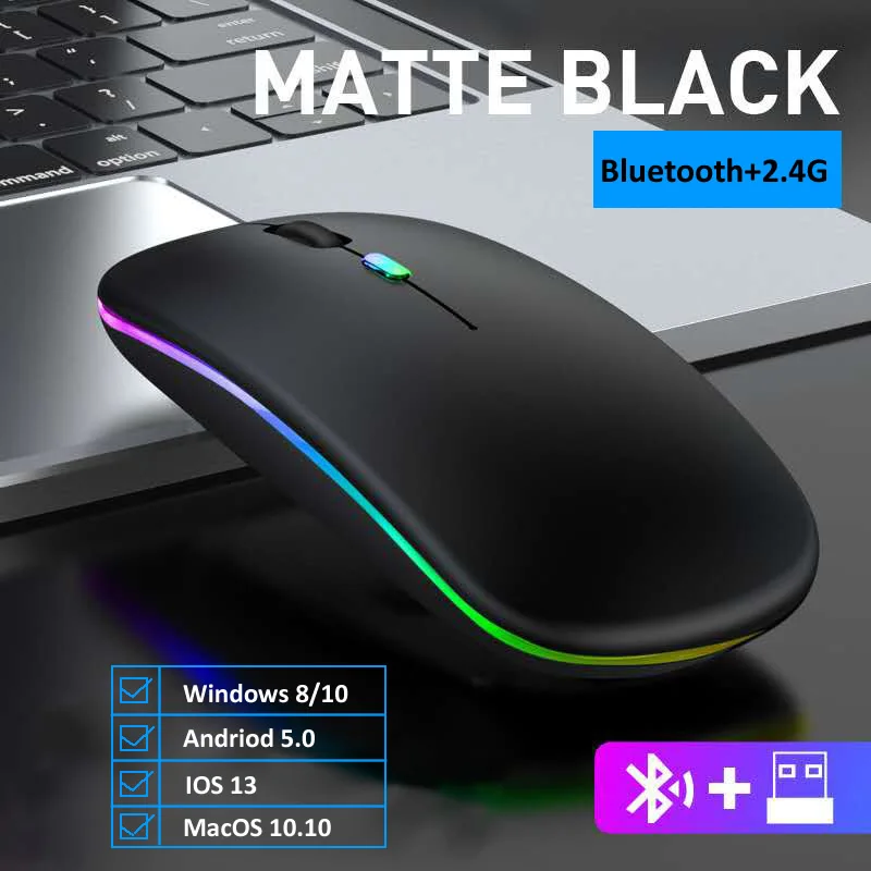 Rechargeable Ergonomic Mouse Wireless Mouse Bluetooth RGB Wireless Computer Silent Mause LED Backlit Gaming Mouse for Laptop PC
Rechargeable Ergonomic Mouse Wireless Mouse Bluetooth RGB Wireless Computer Silent Mause LED Backlit Gaming Mouse for Laptop PC