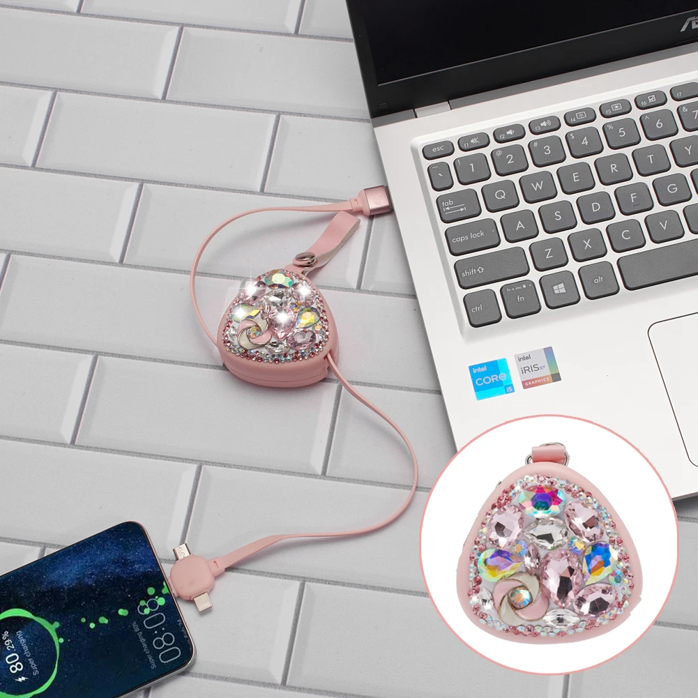Автомобильный Телескопический кабель для передачи данных со стразами USB быстрая зарядка для iPhone Android Type-C мобильный телефон зарядный кабель ...
Автомобильный Телескопический кабель для передачи данных со стразами USB быстрая зарядка для iPhone Android Type-C мобильный телефон зарядный кабель ...