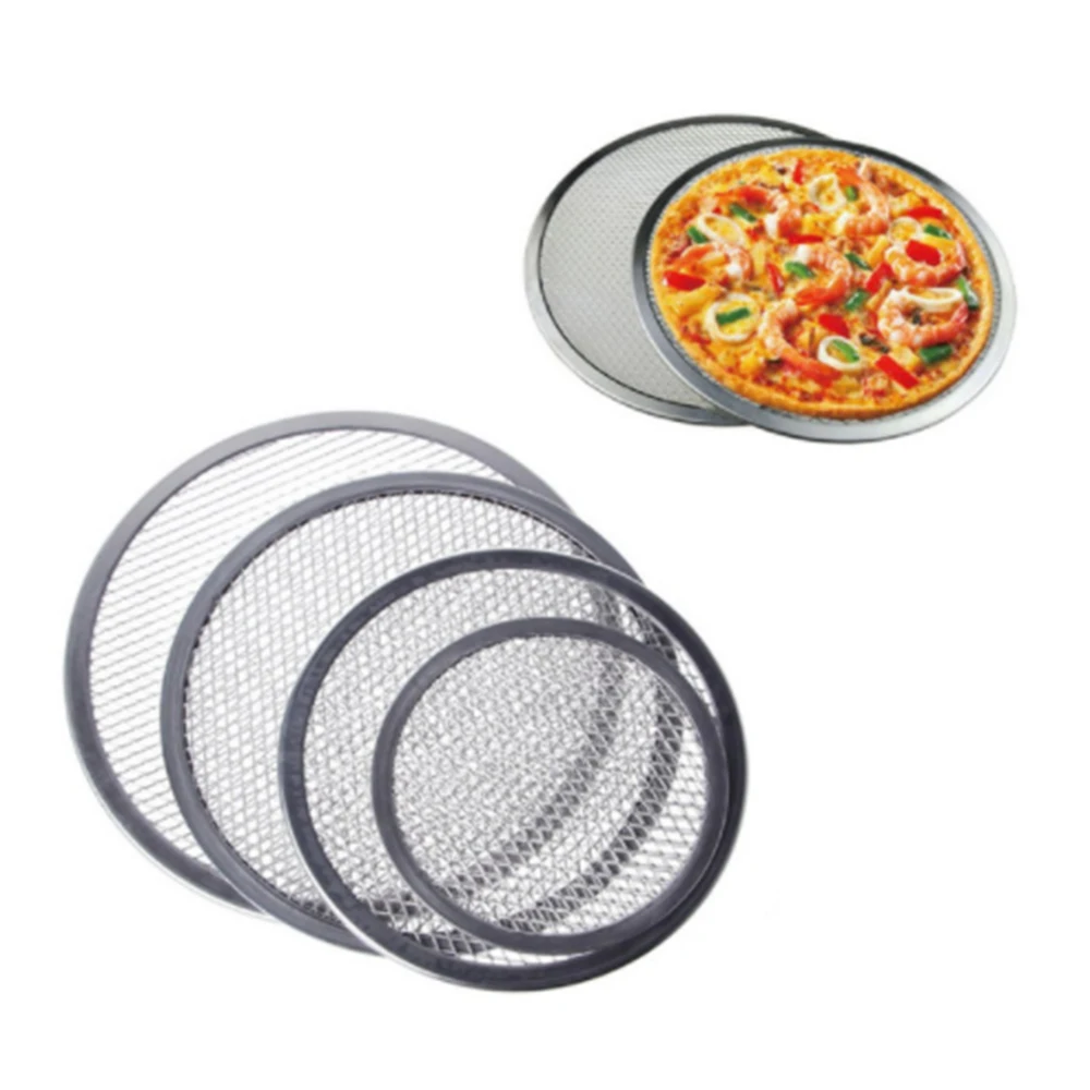 6-14 inch Pizza Pan Aluminum Thicken Non-stick Metal Net Round Pizza Mesh Pan Baking Tray Seamless Pizza Bakeware Kitchen Tools
6-14 inch Pizza Pan Aluminum Thicken Non-stick Metal Net Round Pizza Mesh Pan Baking Tray Seamless Pizza Bakeware Kitchen Tools
