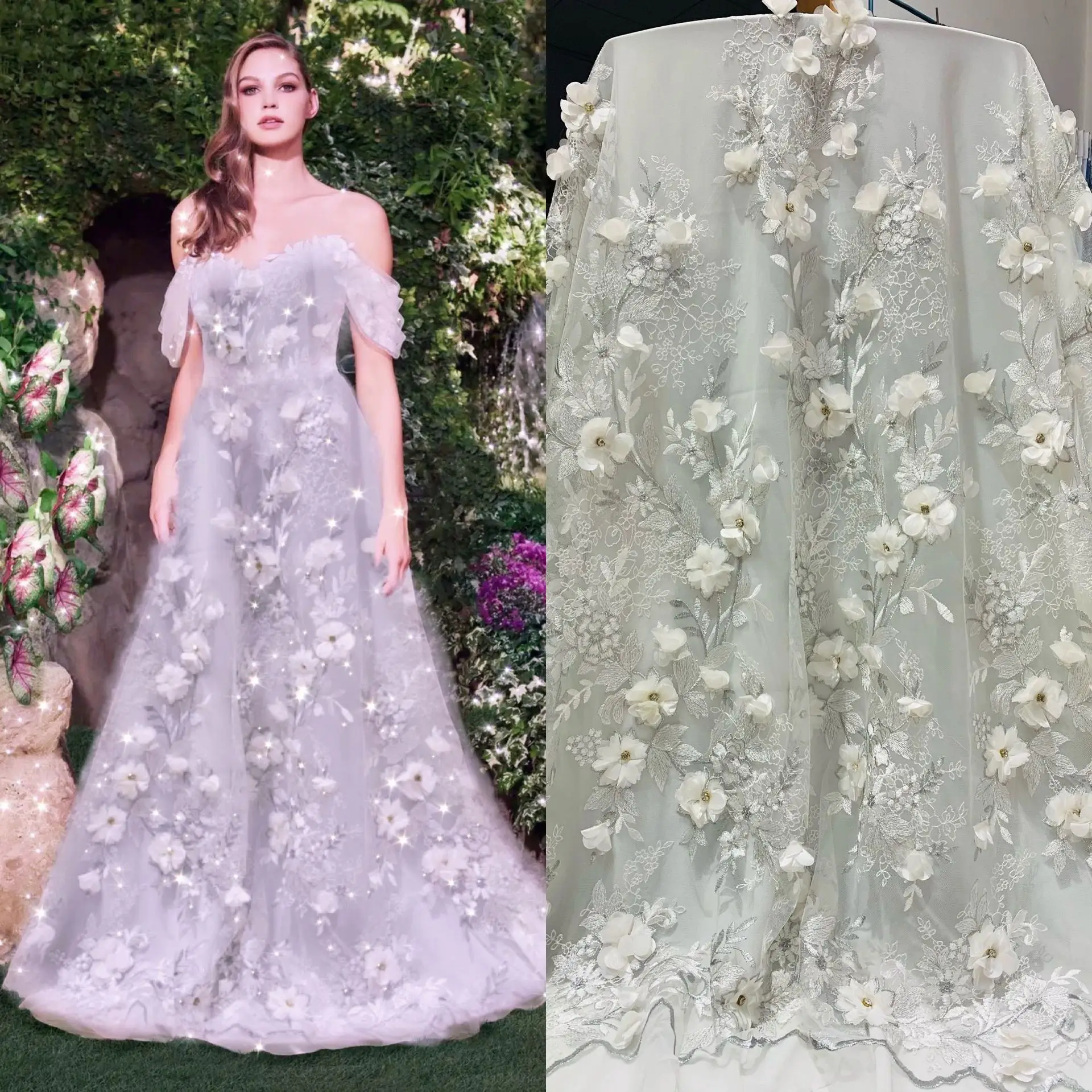 2021 High Quality French Mesh Embroidery Applique Sewing Wedding Dress Bridal Gown Lace Fabric 5 Yards кѬђжево tissu
2021 High Quality French Mesh Embroidery Applique Sewing Wedding Dress Bridal Gown Lace Fabric 5 Yards кѬђжево tissu