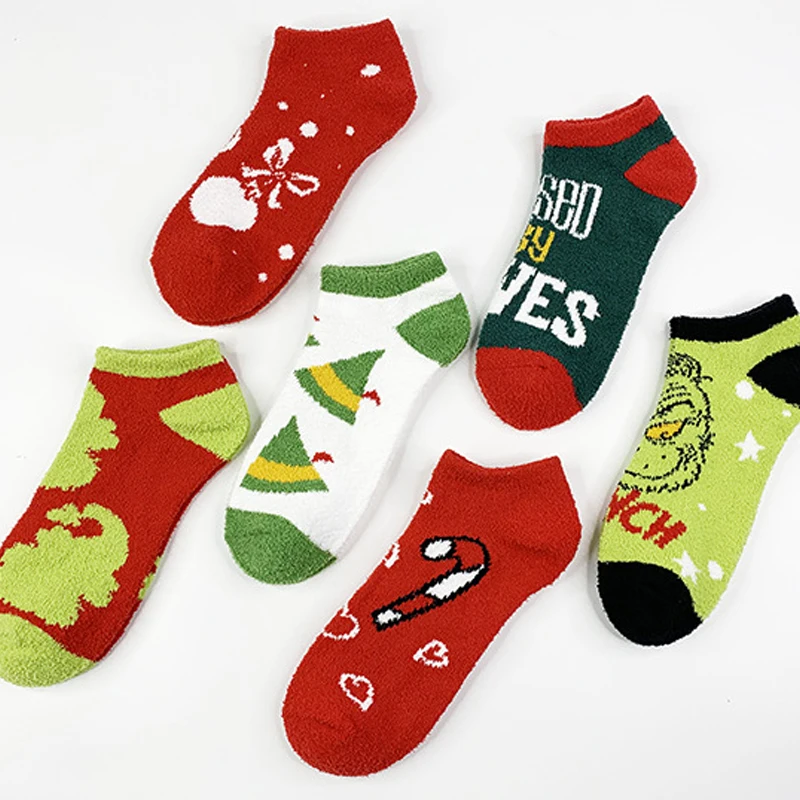 Female Anime Warm Lady Heart Cute Winter Kawaii Thick Casual Socks Women Grinch Fluffy Warm Socks Short Cute Socks
Female Anime Warm Lady Heart Cute Winter Kawaii Thick Casual Socks Women Grinch Fluffy Warm Socks Short Cute Socks
