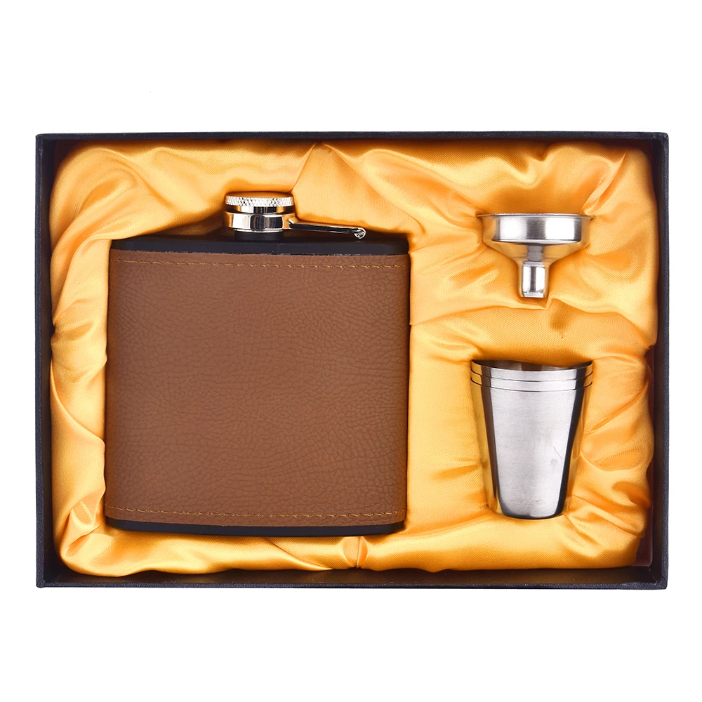 Personalized Flask 6oz Leather Hip Flask Stainless Steel Engrave Flask Groomsman gift Yellow box Wedding Customized Gifts
Personalized Flask 6oz Leather Hip Flask Stainless Steel Engrave Flask Groomsman gift Yellow box Wedding Customized Gifts