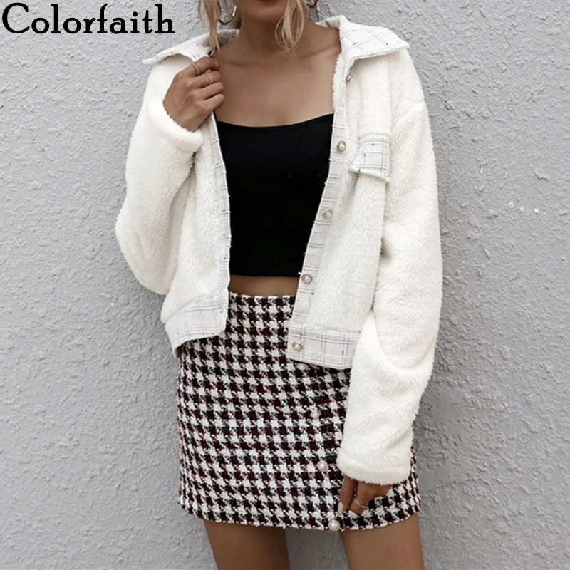 Colorfaith Новинка 2021 осень зима женские куртки Модные Карманы Ретро Винтаж дикие теплые клетчатые Короткие топы JK20121AB
Colorfaith Новинка 2021 осень зима женские куртки Модные Карманы Ретро Винтаж дикие теплые клетчатые Короткие топы JK20121AB