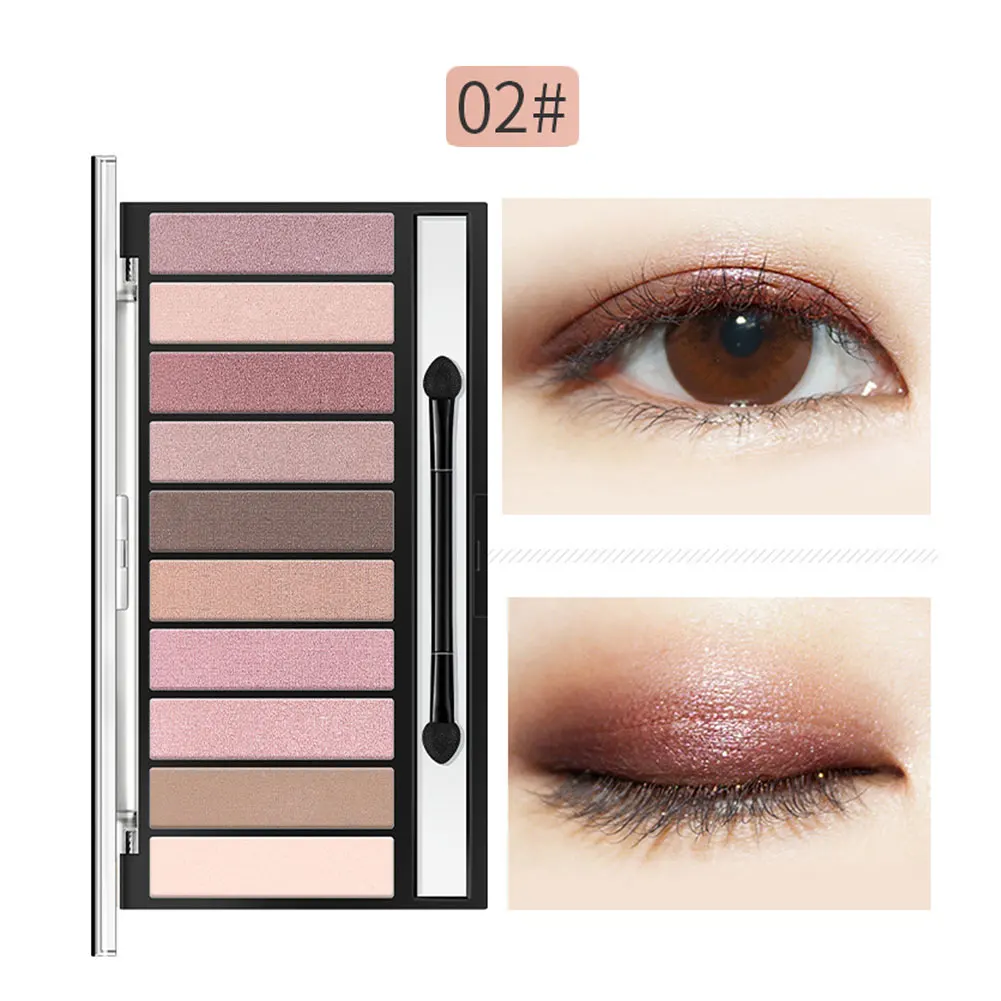 Eyeshadow Palette Waterproof Eye Pigment Mineral Powder 10 Color Shimmer Matte Nake Nude Eye Shadow Palette Makeup Tools
Eyeshadow Palette Waterproof Eye Pigment Mineral Powder 10 Color Shimmer Matte Nake Nude Eye Shadow Palette Makeup Tools