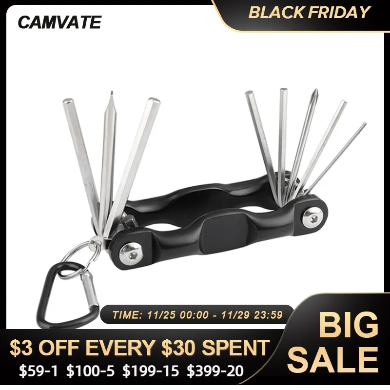 CAMVATE Multi-purpose 8 in 1 Folding Screwdriver Kit Wrench Set Portable Hand Tool Set Allen Wrenches For DSLR Camera Gimba New
CAMVATE Multi-purpose 8 in 1 Folding Screwdriver Kit Wrench Set Portable Hand Tool Set Allen Wrenches For DSLR Camera Gimba New