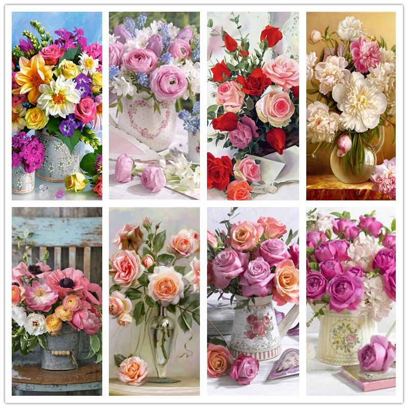 5D DIY Diamond Painting Flowers Cross Stitch Kit Mosaic Diamond Embroidery Rose Full Square Drill Home Decoration 
5D DIY Diamond Painting Flowers Cross Stitch Kit Mosaic Diamond Embroidery Rose Full Square Drill Home Decoration