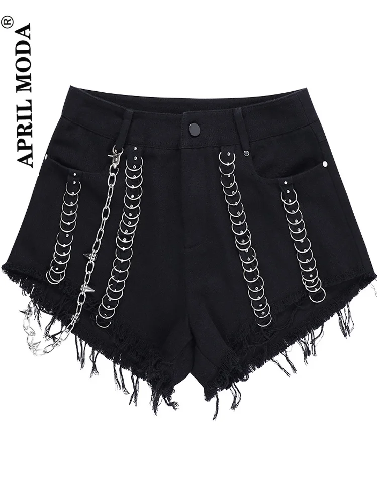 Сексуальные бандажные джинсовые шорты с цепочкой для женщин, высокая талия, уличная одежда, Готические джинсы, мини, черные, повседневные, ...
Сексуальные бандажные джинсовые шорты с цепочкой для женщин, высокая талия, уличная одежда, Готические джинсы, мини, черные, повседневные, ...