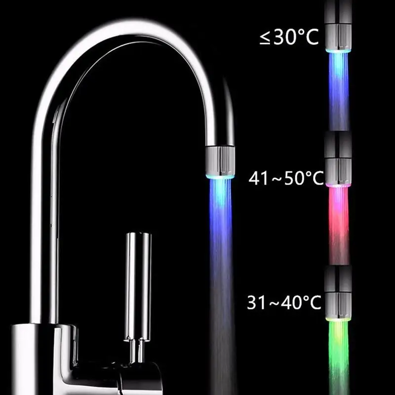 Light-up LED Water Faucet 7 Colors LED Faucet RGB Color Light Changing Water Faucet Kitchen Bathroom Accessories
Light-up LED Water Faucet 7 Colors LED Faucet RGB Color Light Changing Water Faucet Kitchen Bathroom Accessories