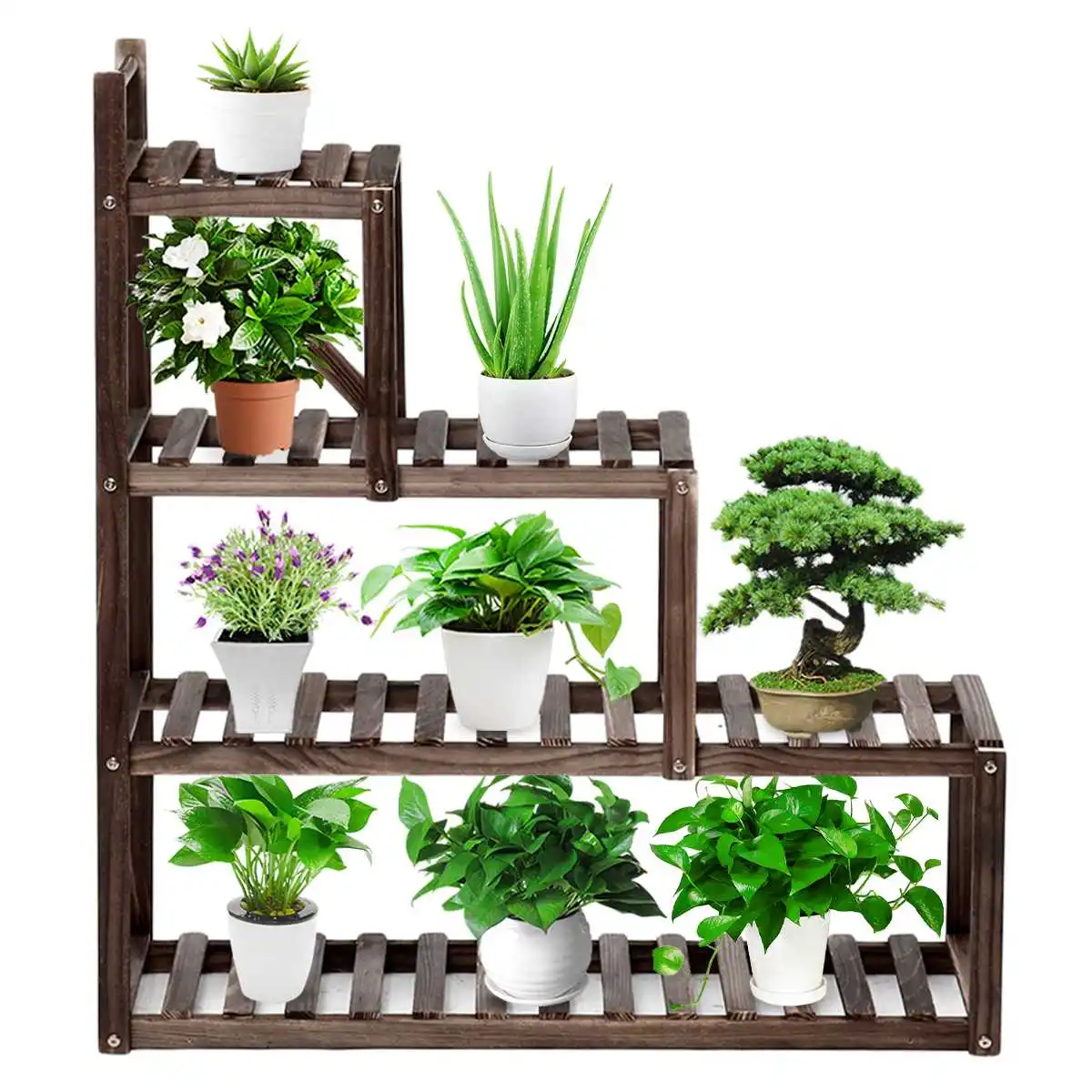 4-Tier Wood Flower Pot Plant Stand Home Garden Storage Display Shelf for Indoor Outdoor Yard Garden Patio Balcon 85x28x95cm
4-Tier Wood Flower Pot Plant Stand Home Garden Storage Display Shelf for Indoor Outdoor Yard Garden Patio Balcon 85x28x95cm