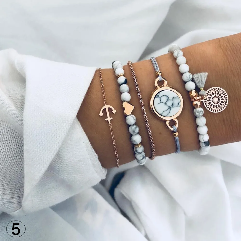 New fashion and creative stone women's bracelet set alloy turquoise beads tassel student four piece bracelet set style
New fashion and creative stone women's bracelet set alloy turquoise beads tassel student four piece bracelet set style