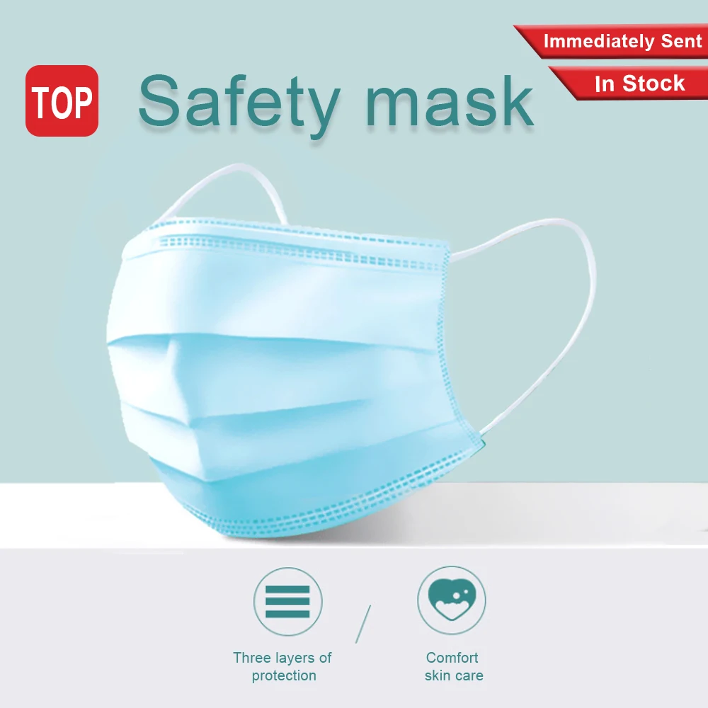Disposable Earloops Masks 3 Layer 5/10/20/50/100Pcs Breathing Safety Face Mouth Masks
Disposable Earloops Masks 3 Layer 5/10/20/50/100Pcs Breathing Safety Face Mouth Masks